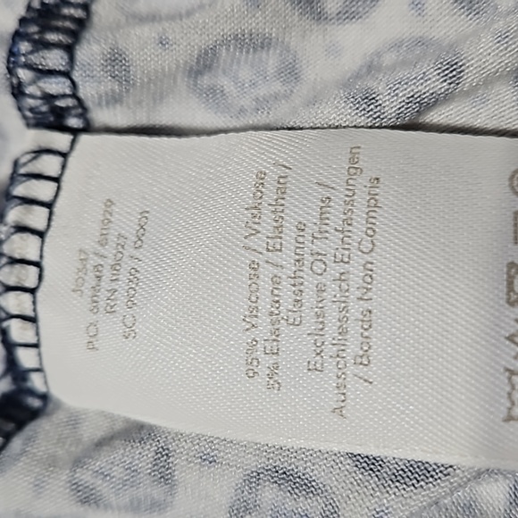 Boden Womans Natasha Blue Stars j0347 US 12/UK 16 Viscose Elastane Top - Picture 9 of 9